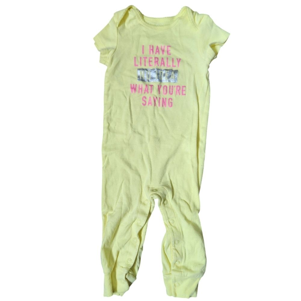 Carter's "I Have Literally No Idea What You're Saying" Jumpsuit Size 12 Months